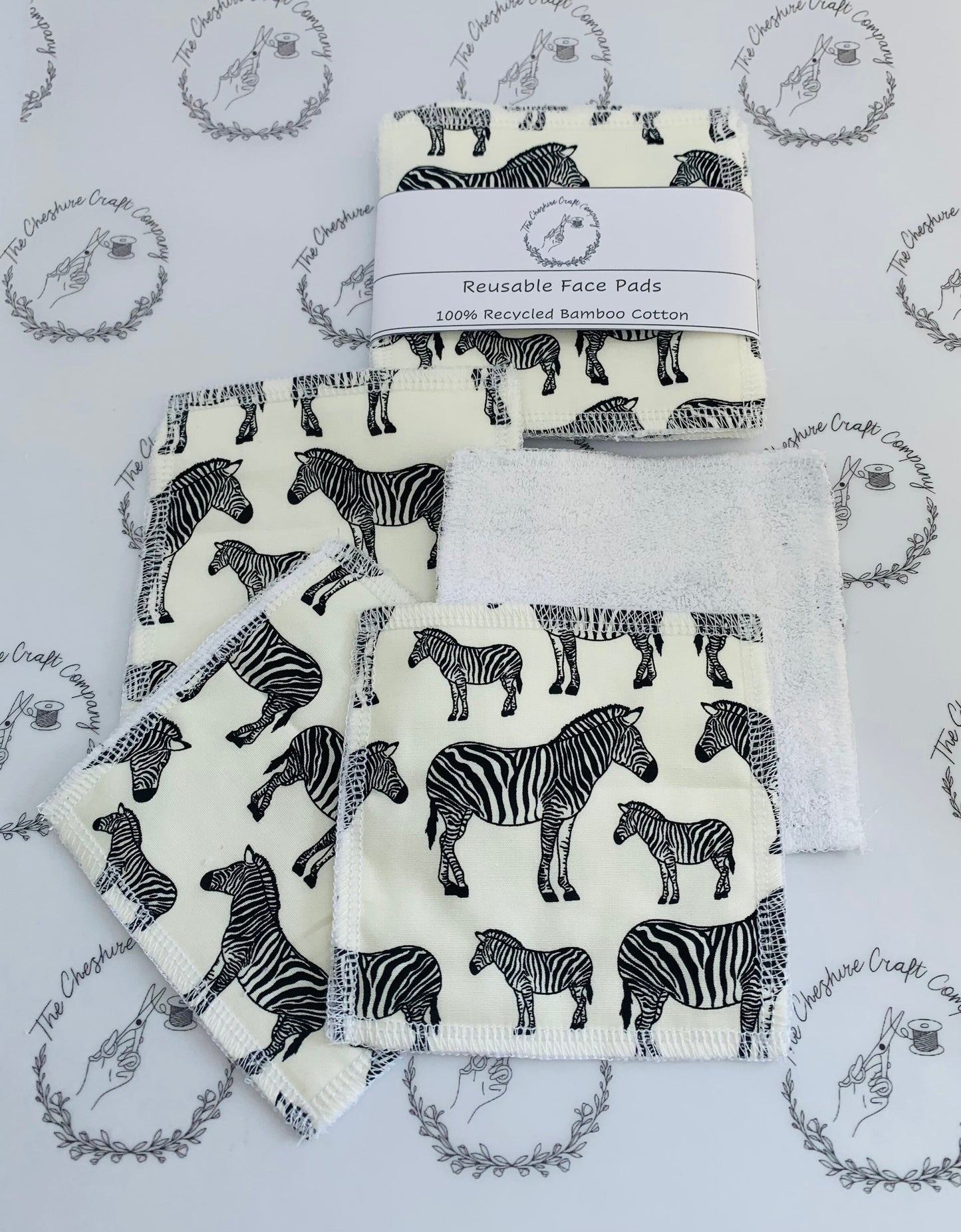 Reusable Cotton Pads Zebra Print