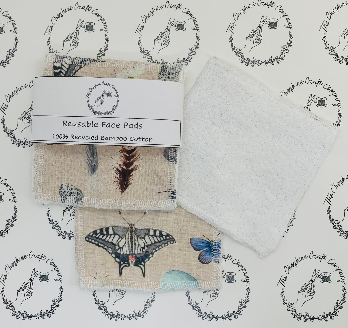 Reusable Cotton Pads Butterfly Print
