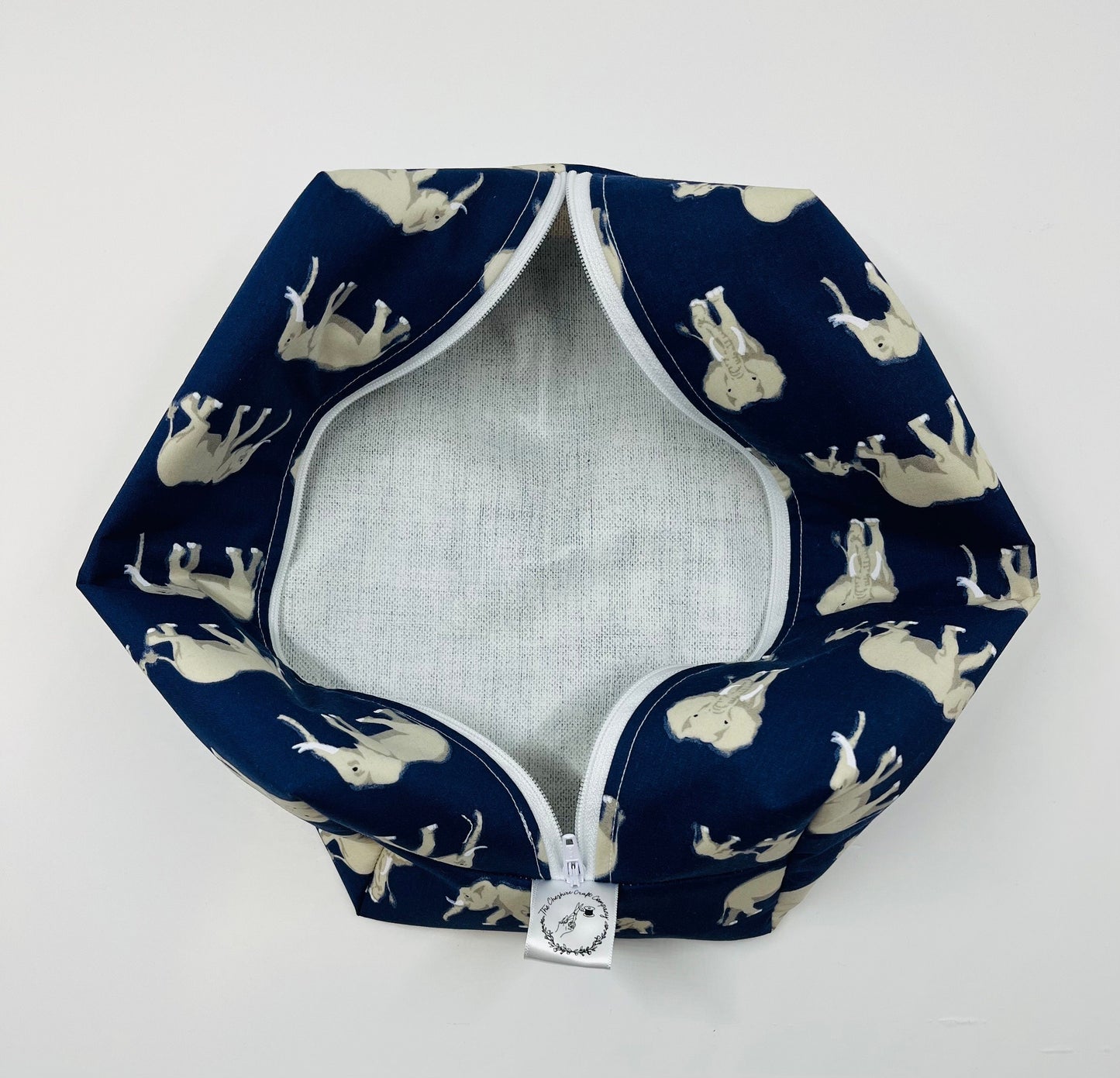 Navy Elephant Wash Bag