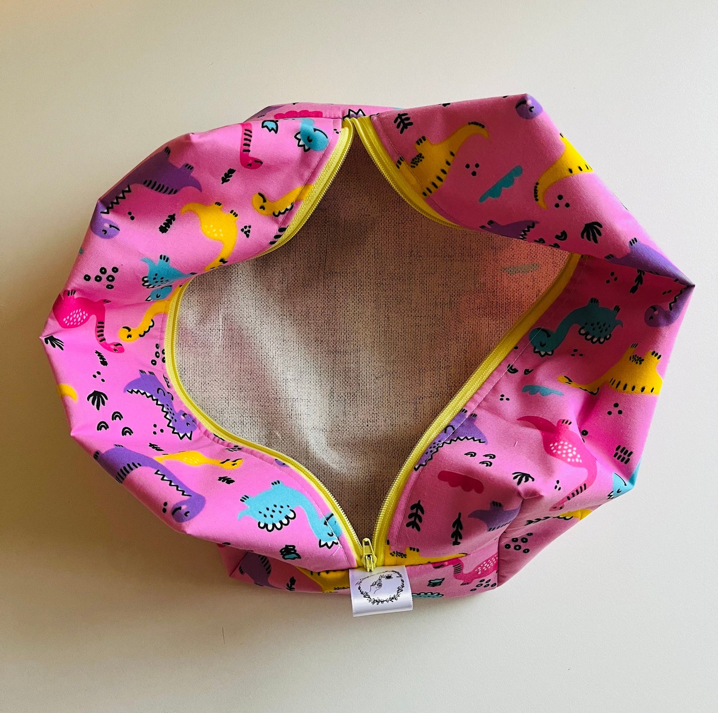 Pink Dinosaur Make Up Bag