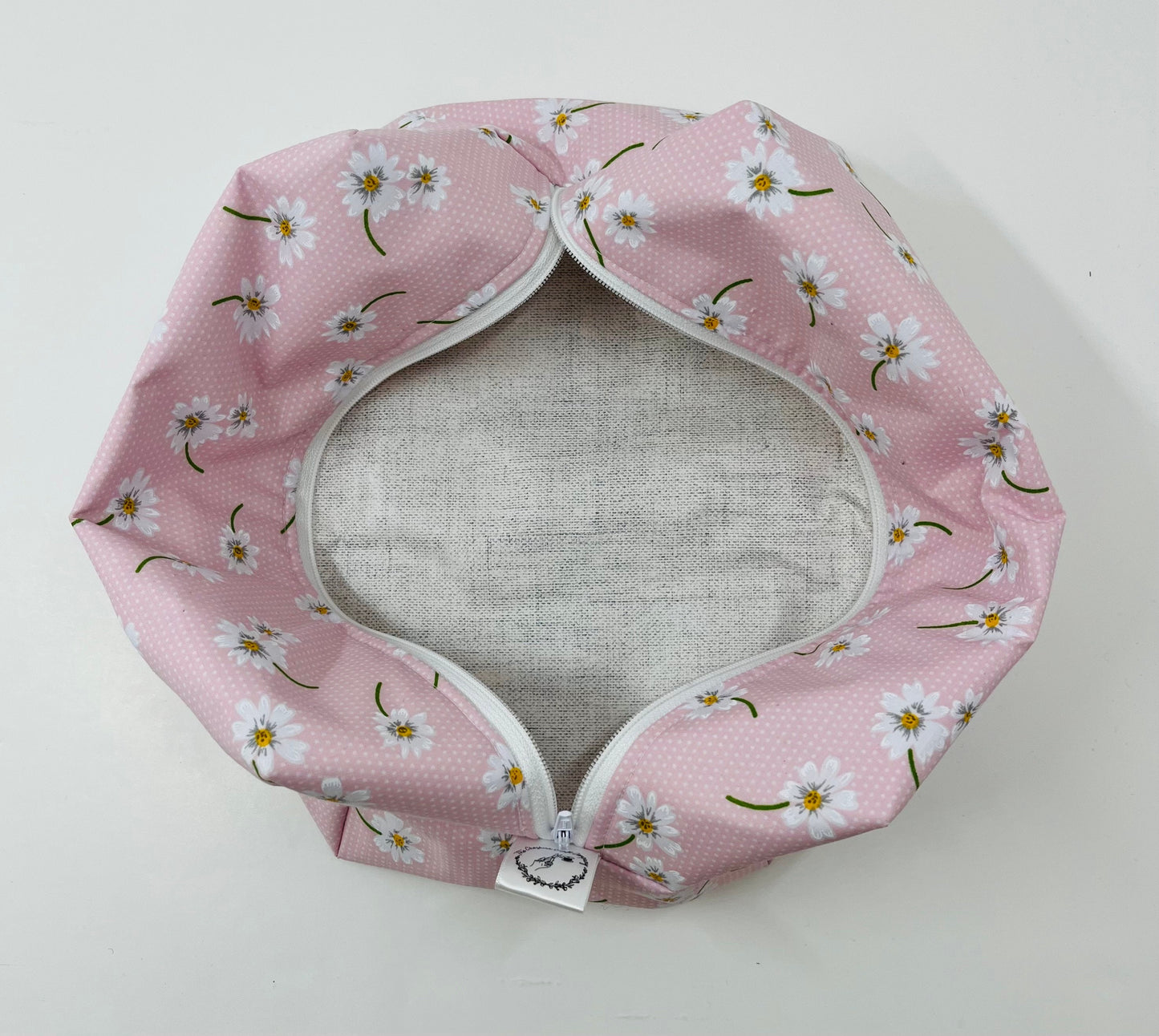 Pink Daisy Print Wash Bag