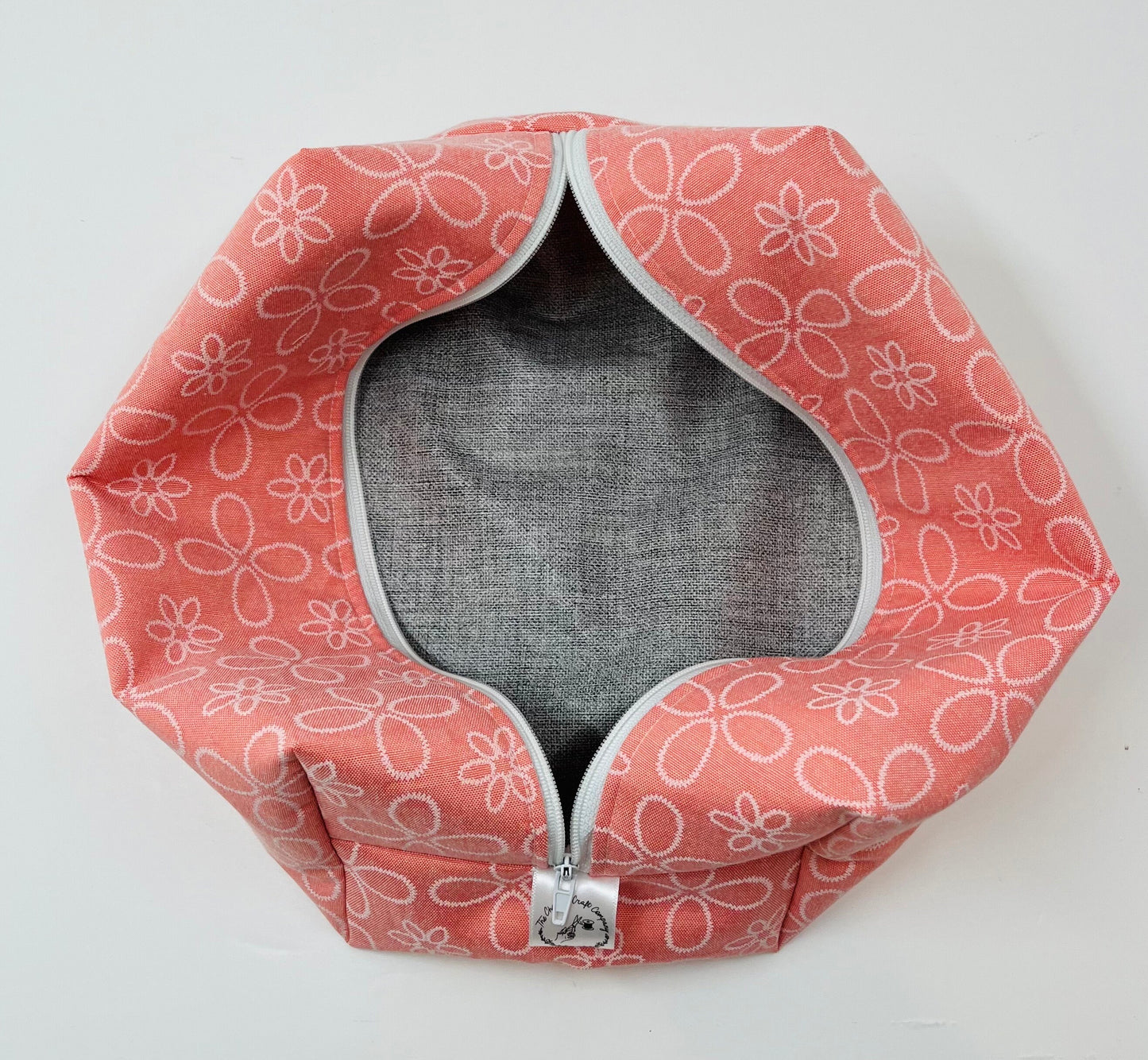 Coral Embroidered Wash Bag