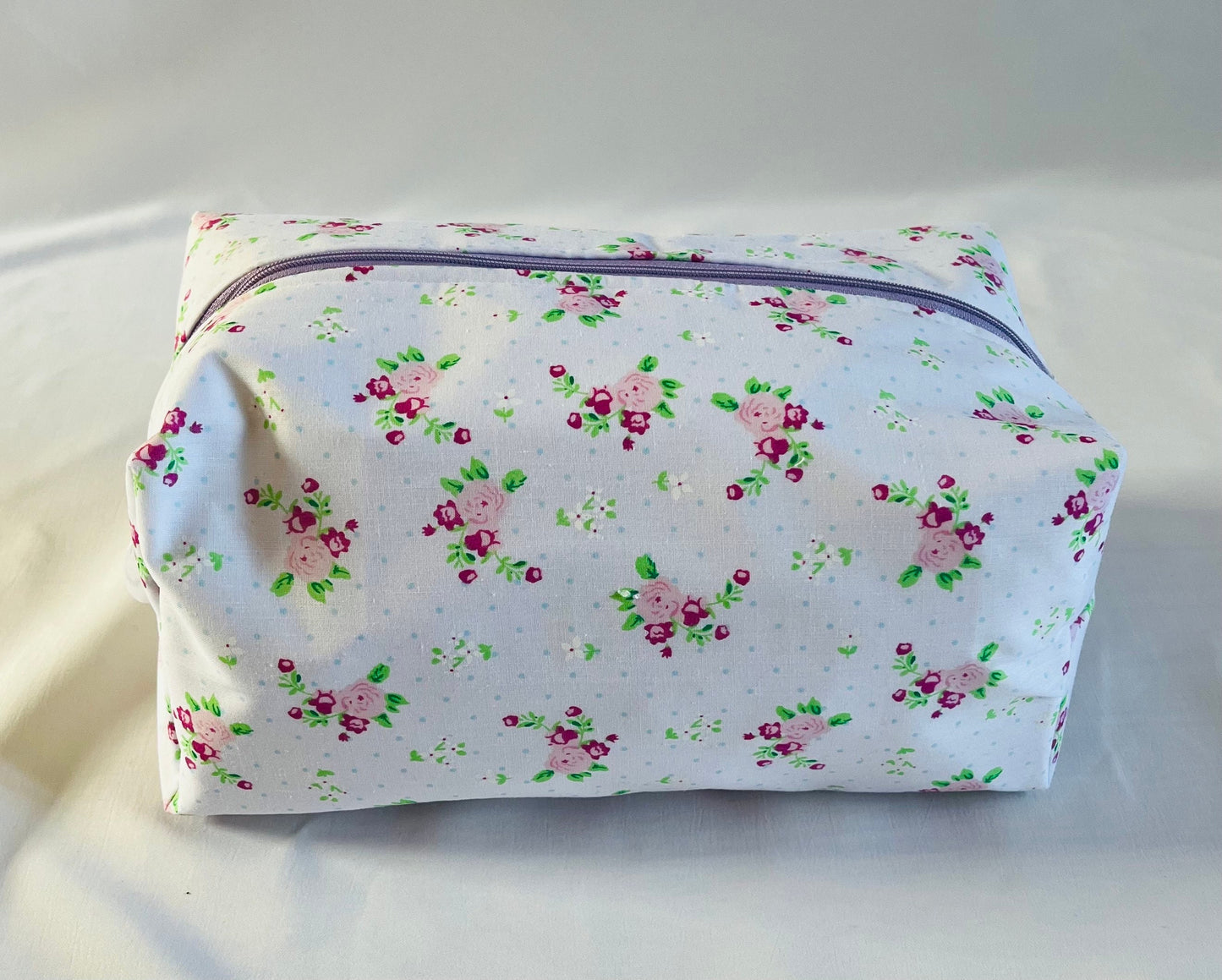 Purple floral Print Wash Bag
