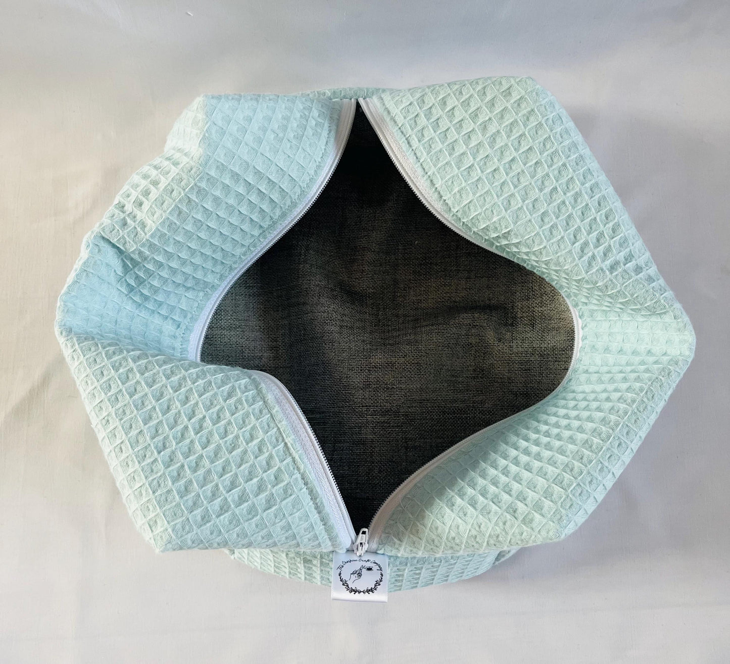 Personalised Wash Bag Blue Waffle