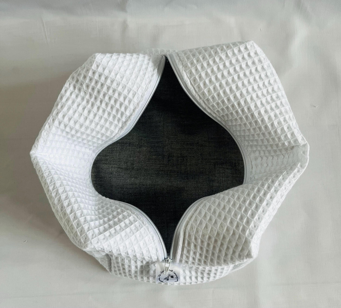 White Waffle Make Up and Wash Bag Set