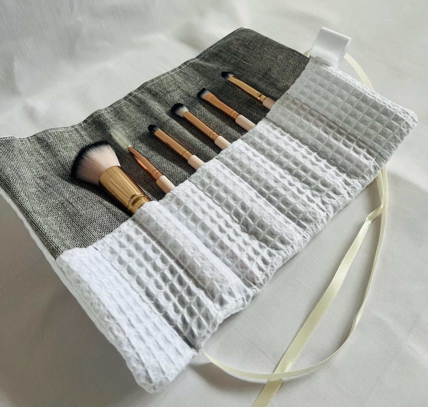 White Waffle Brush Roll