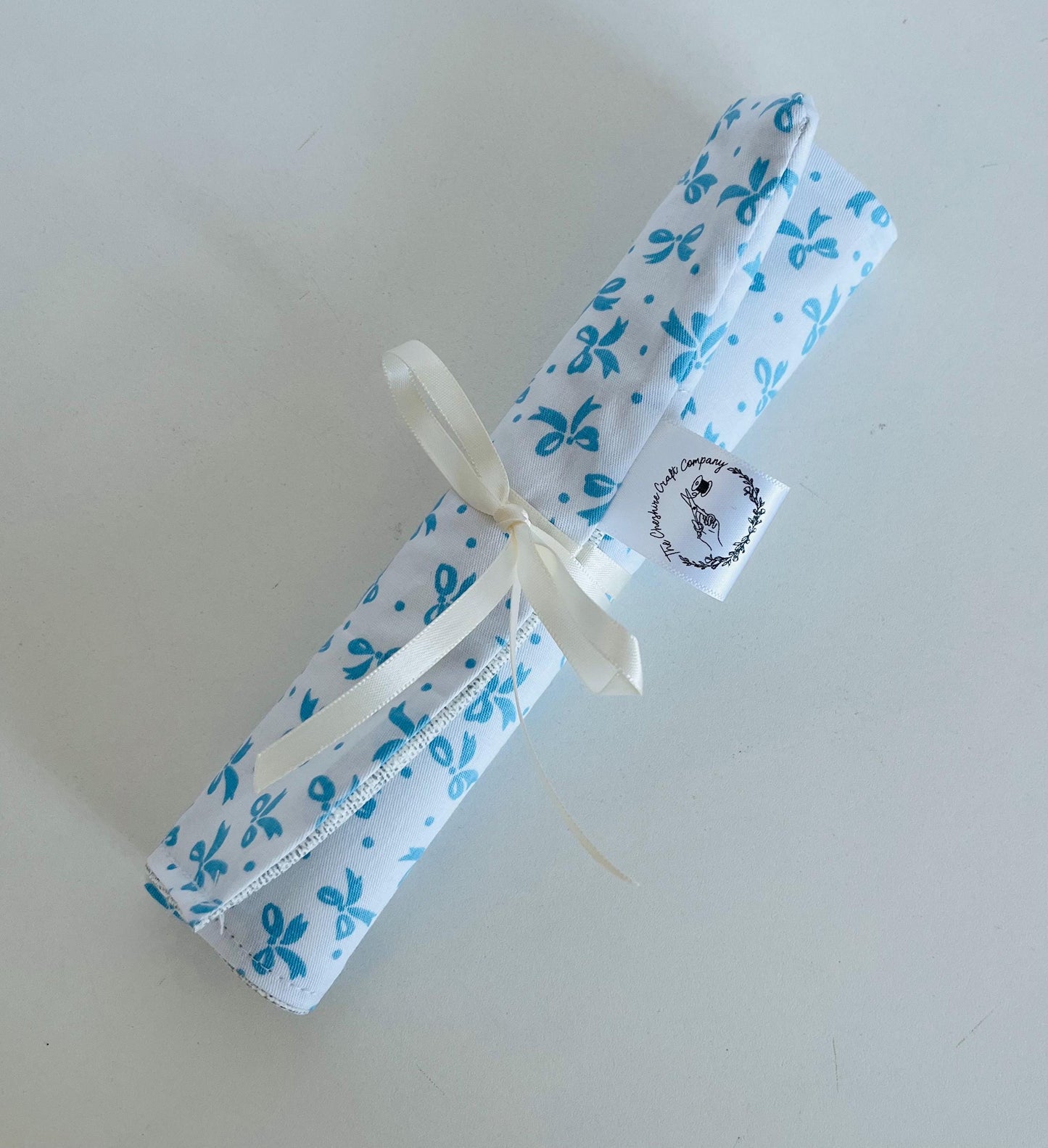 Blue Bow Print Travel Set