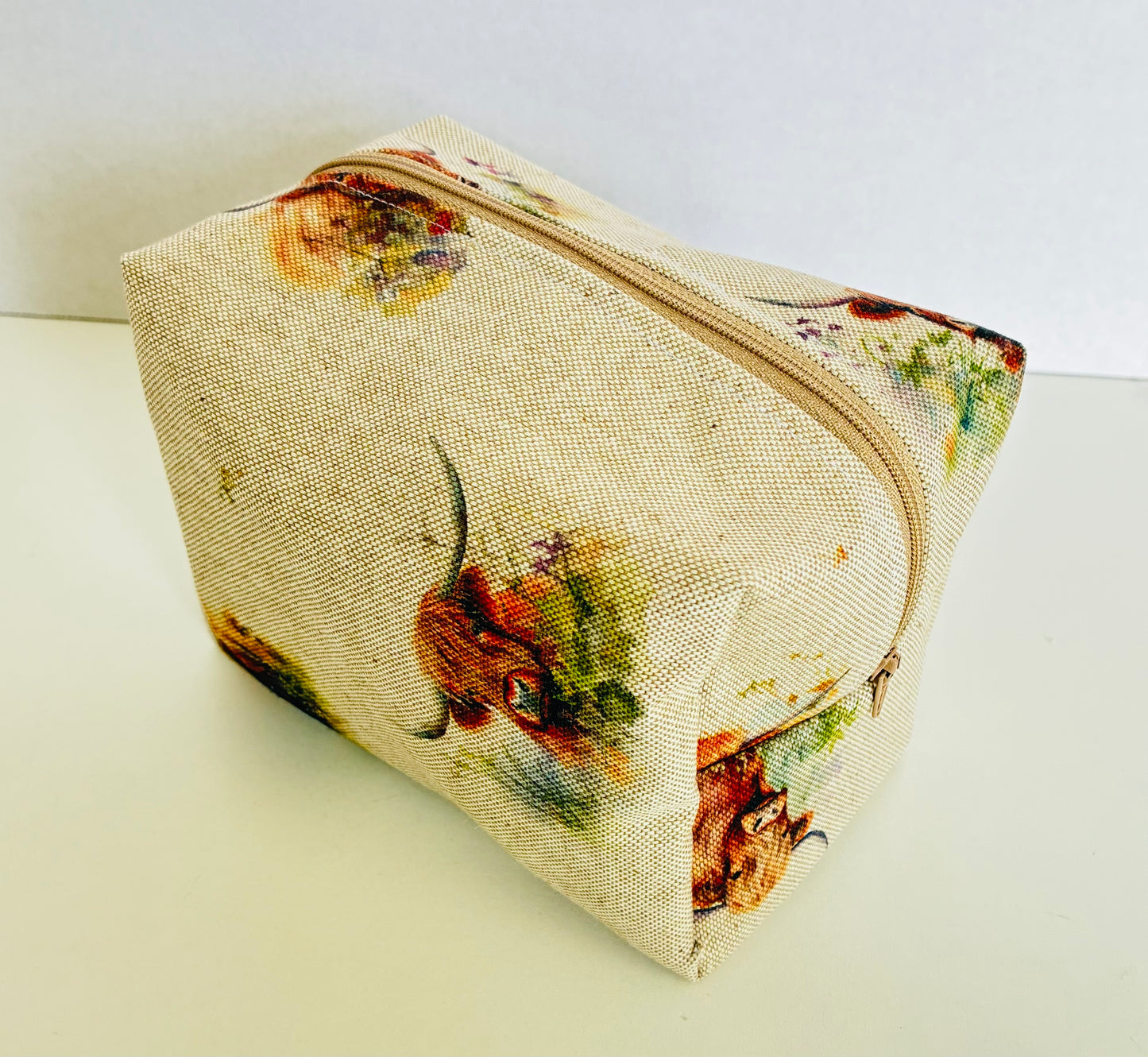 Highland Cow Make Up Bag