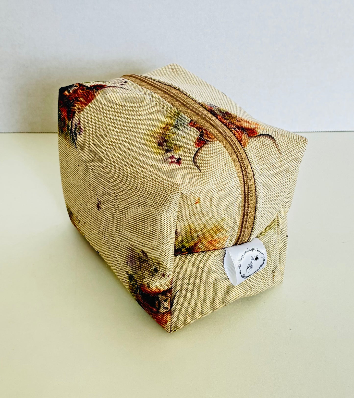 Highland Cow Make Up Bag