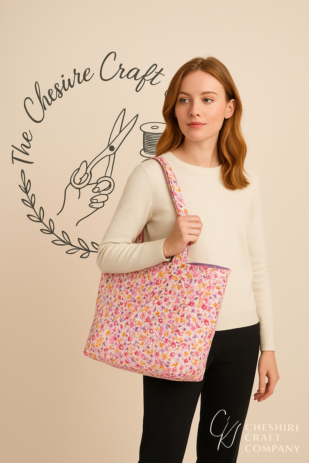 Summer Floral Large Tote Bag