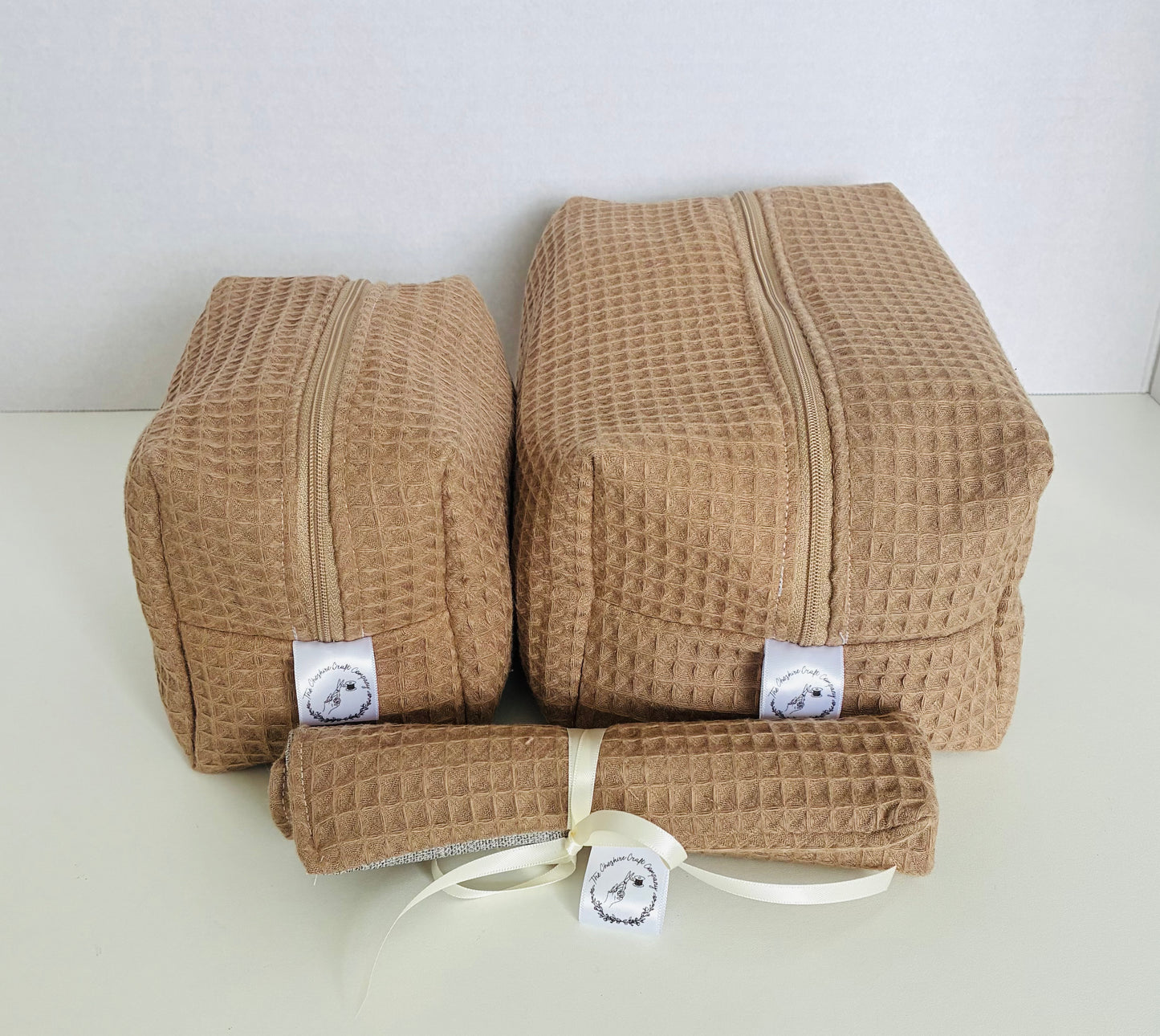 Brown Waffle Travel Set