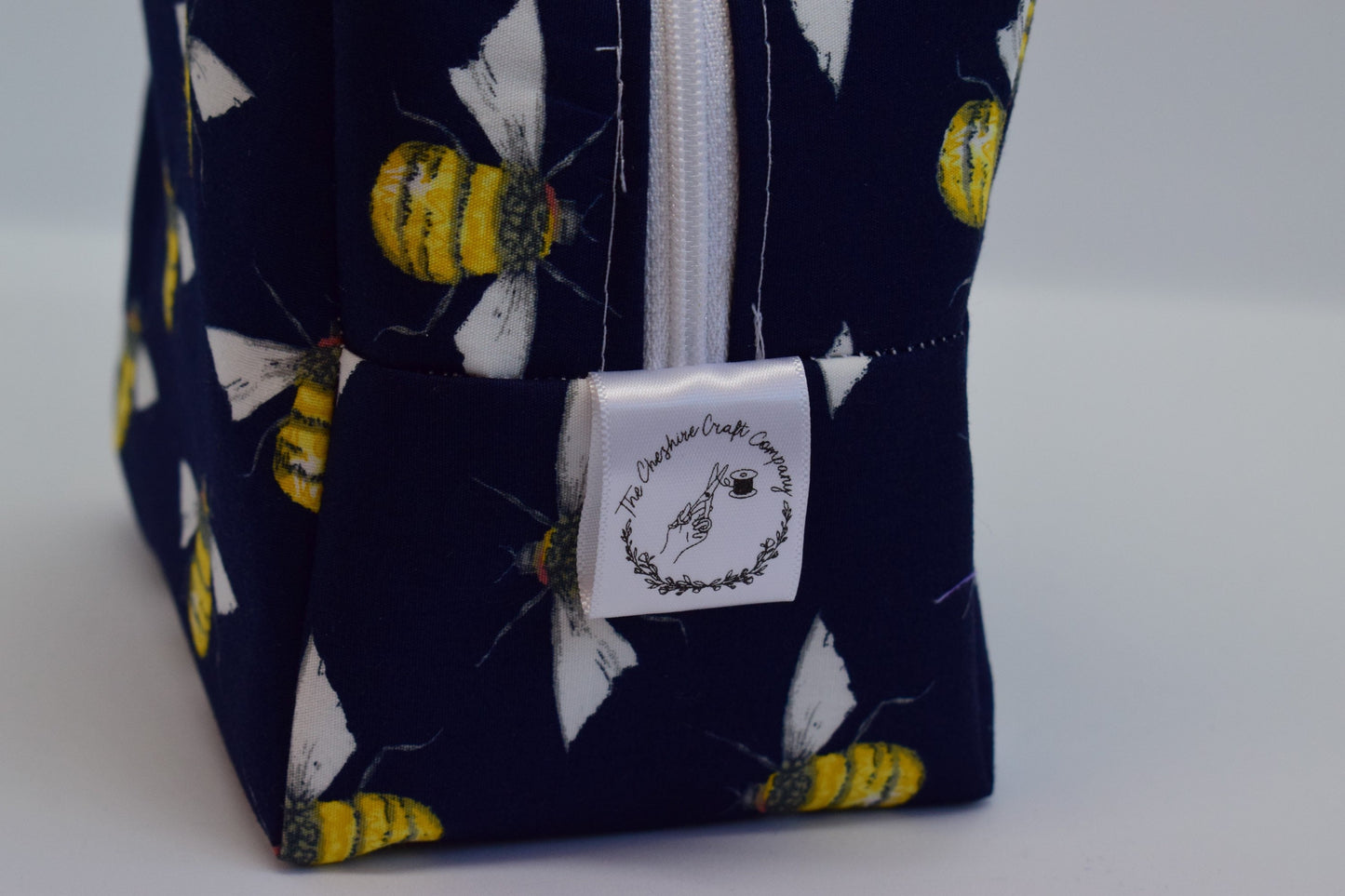 Navy Bee Make Up Bag