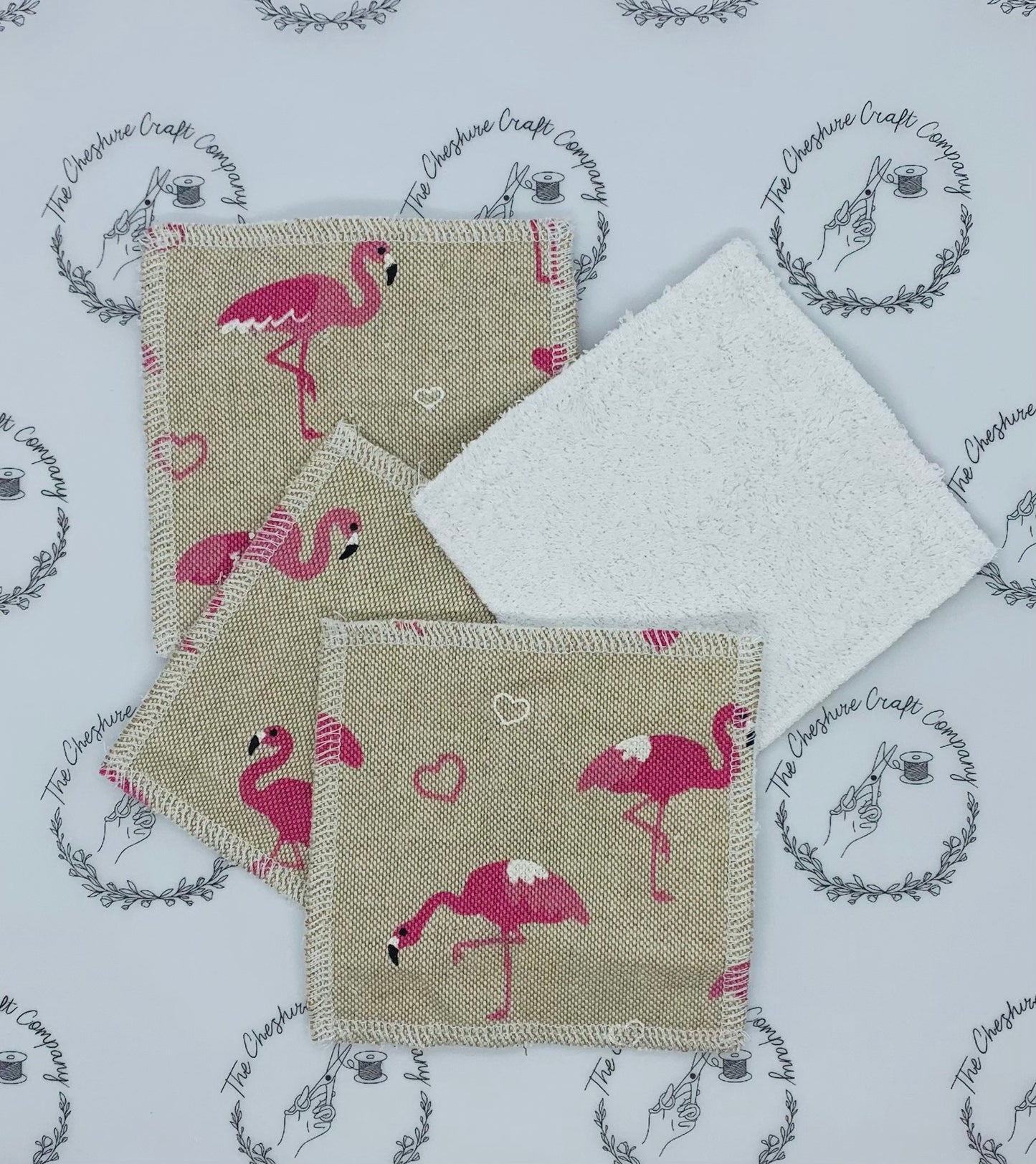 Flamingo Print Reusable Organic Cotton Pads