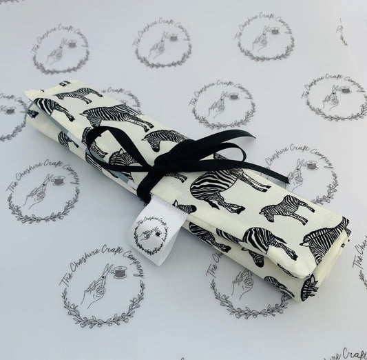 Zebra Print Brush Roll