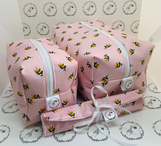 Pink Bee Travel Set