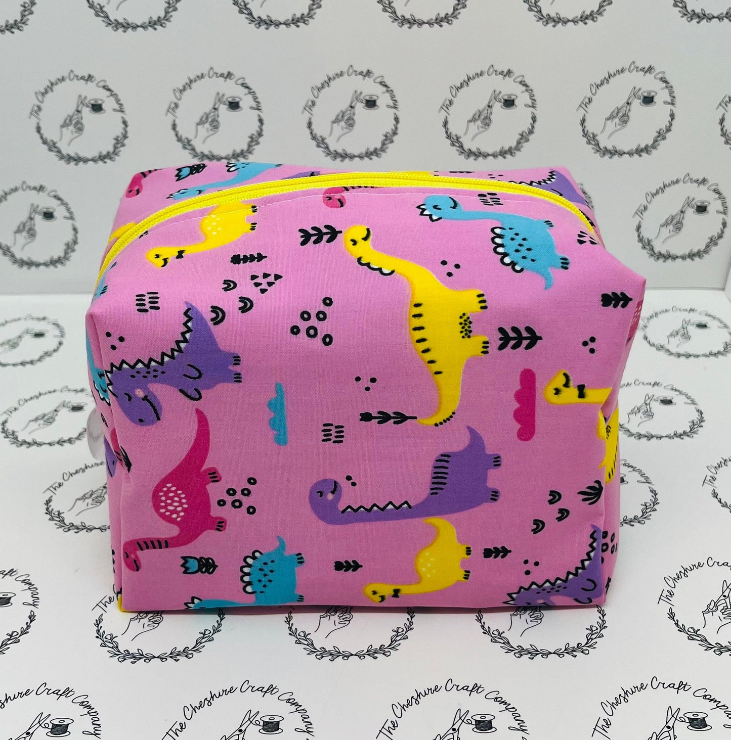 Pink Dinosaur Make Up Bag