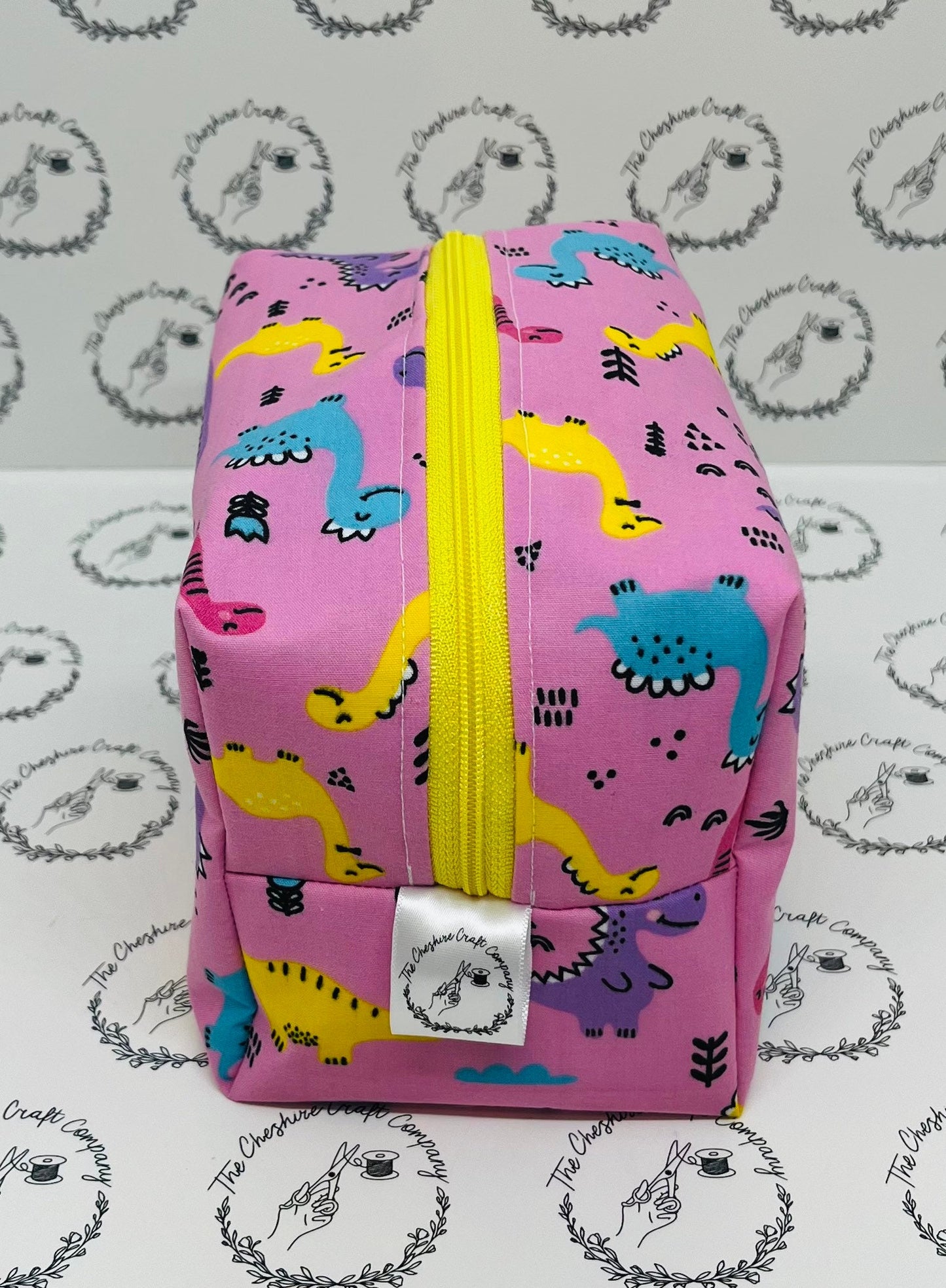 Pink Dinosaur Make Up Bag