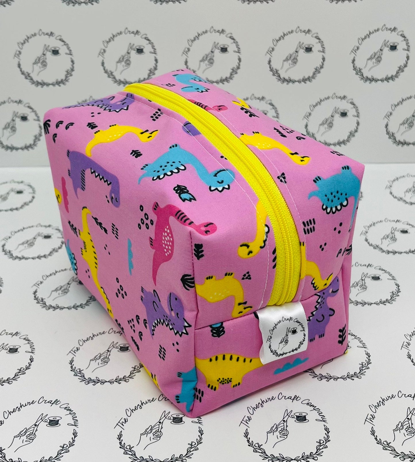 Pink Dinosaur Make Up Bag