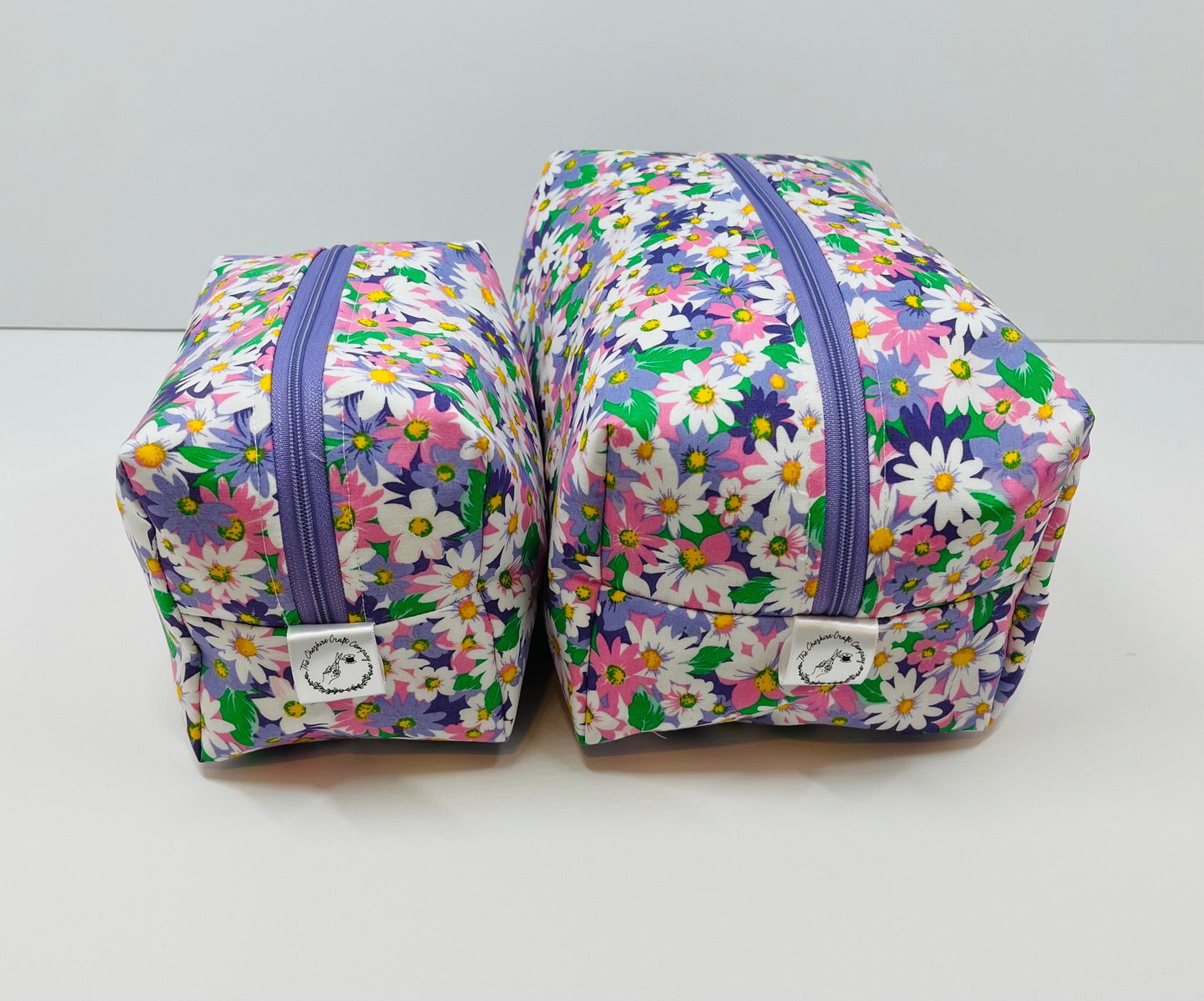 Lilac Floral Make Up and Wash Bag Set