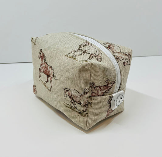 Horse Print Make Up Bag