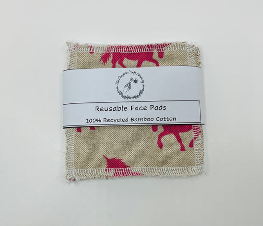 Pink Unicorn Reusable Organic Cotton Pads