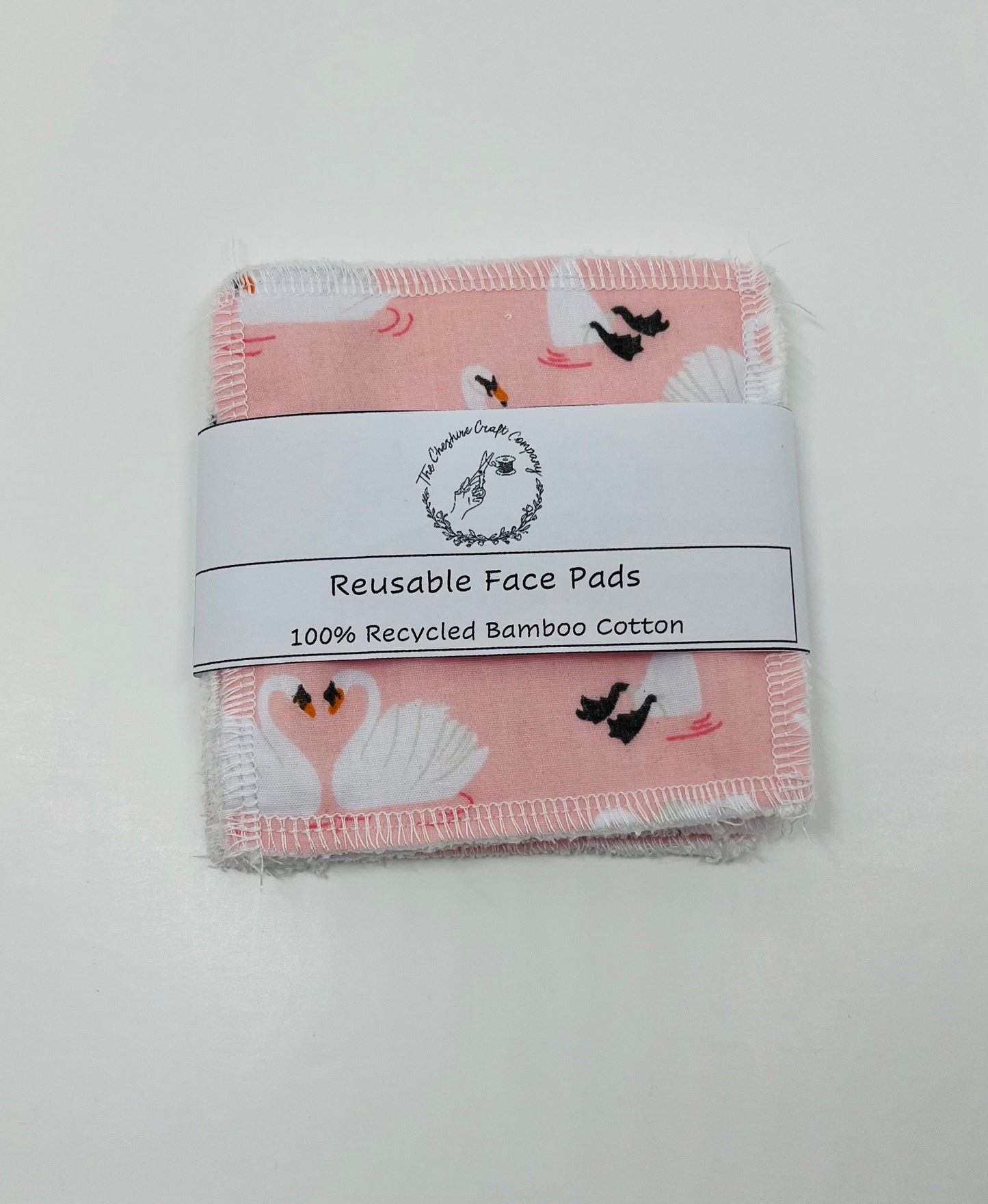 Pink Swans Reusable Cotton Pads
