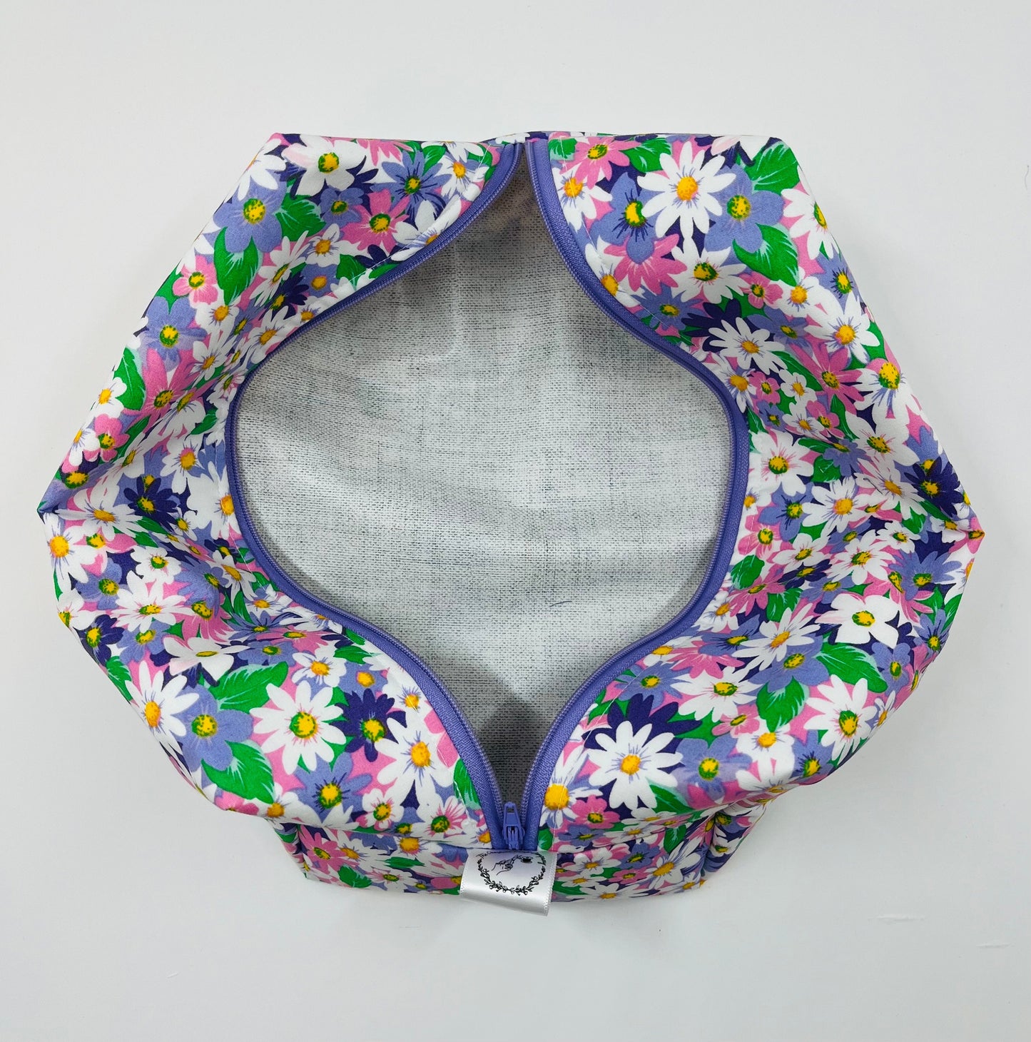 Lilac Floral Make Up and Wash Bag Set