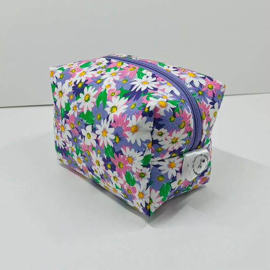 Lilac Floral Make Up Bag