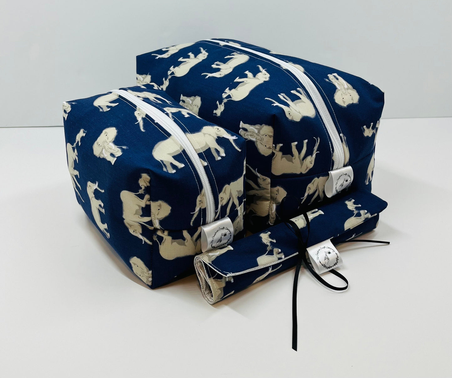 Navy Elephant Travel Set