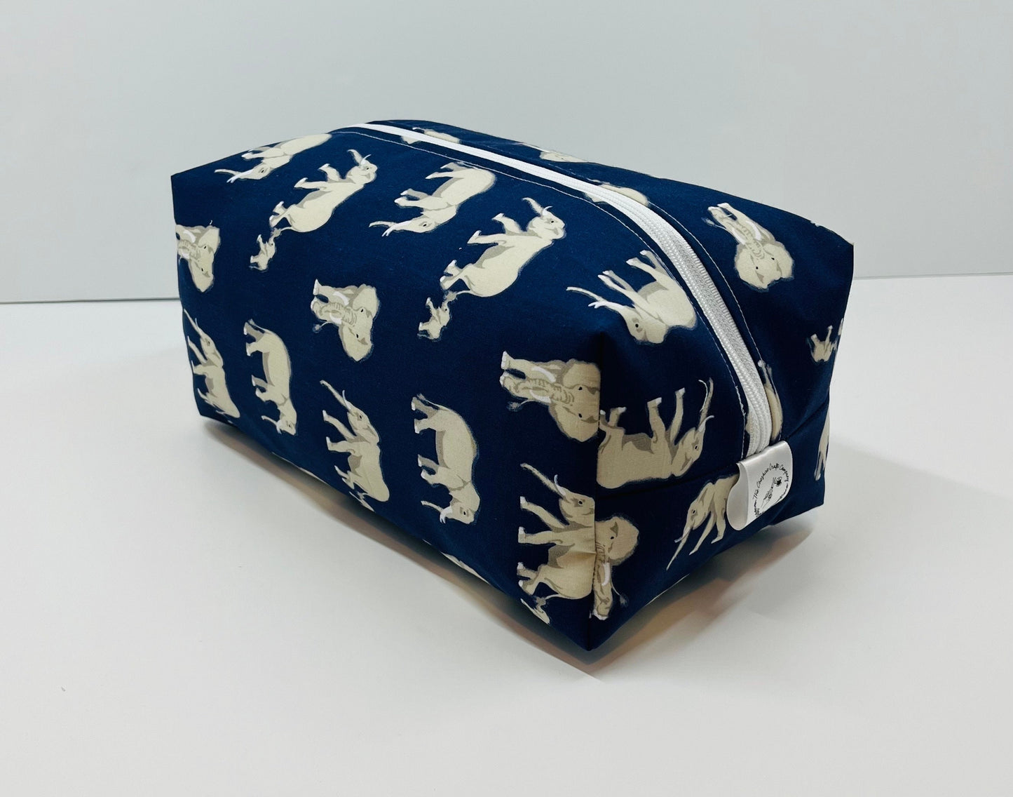 Navy Elephant Wash Bag