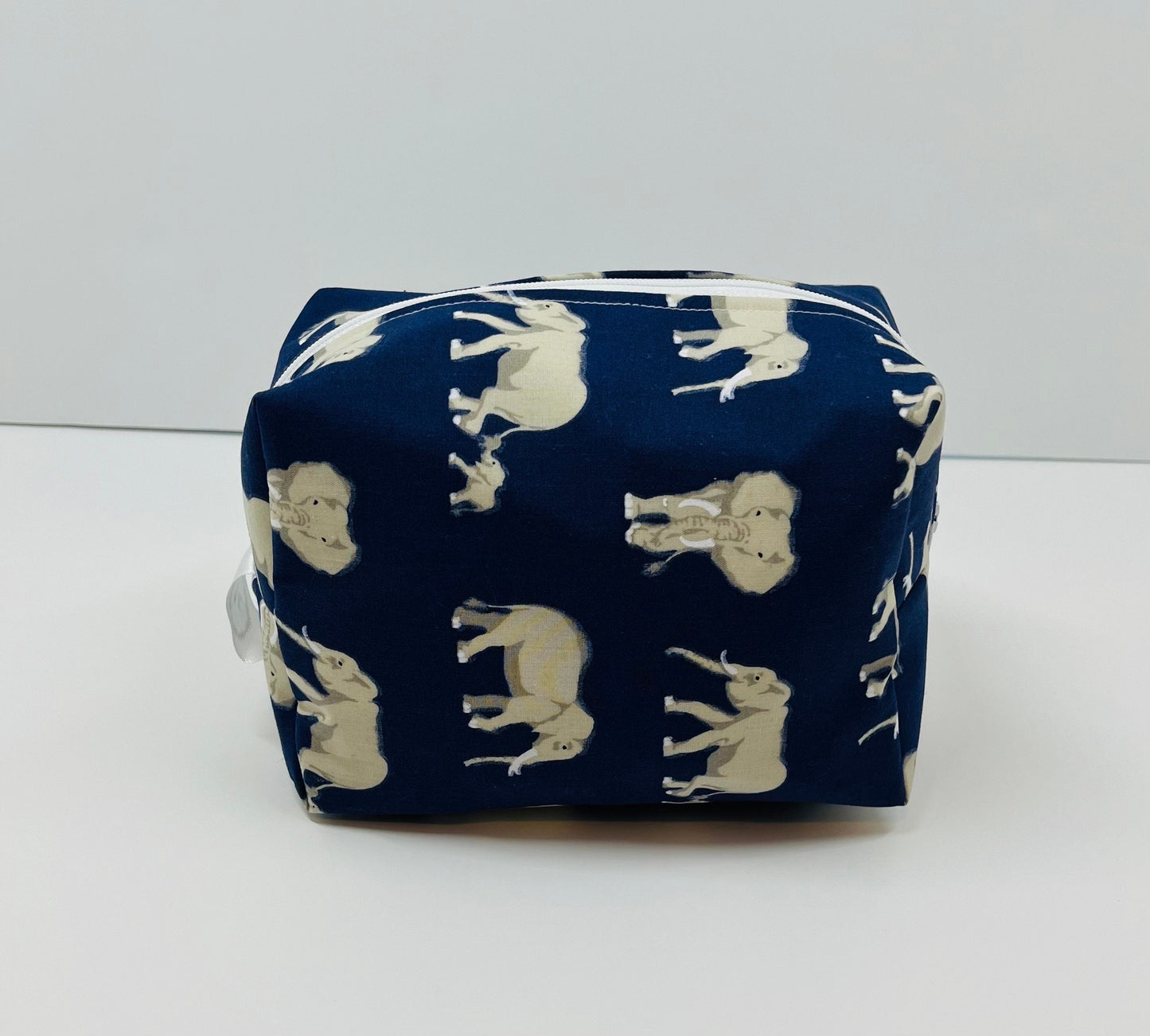 Navy Elephant Make Up Bag