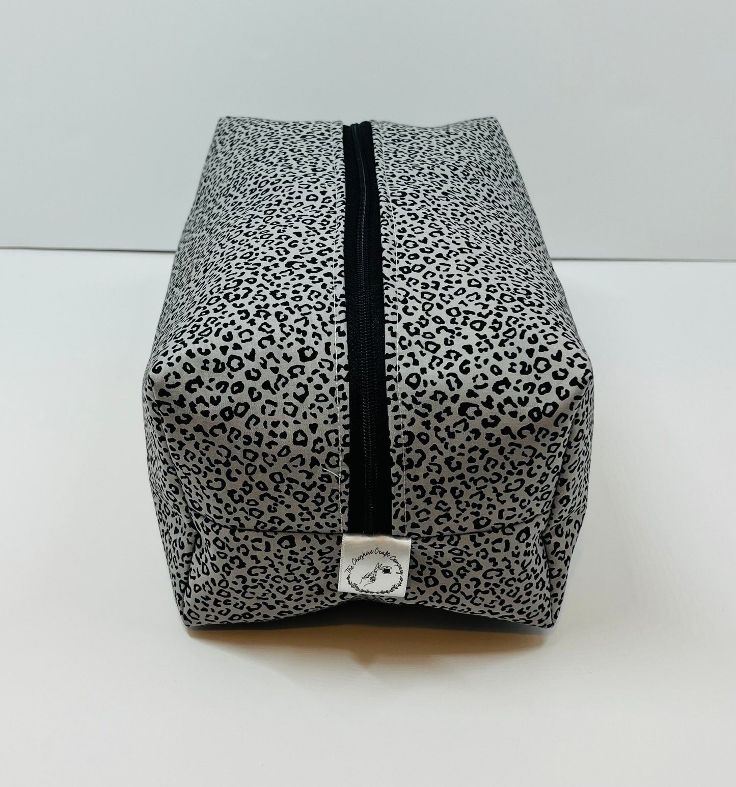 Grey Leopard Print Wash Bag