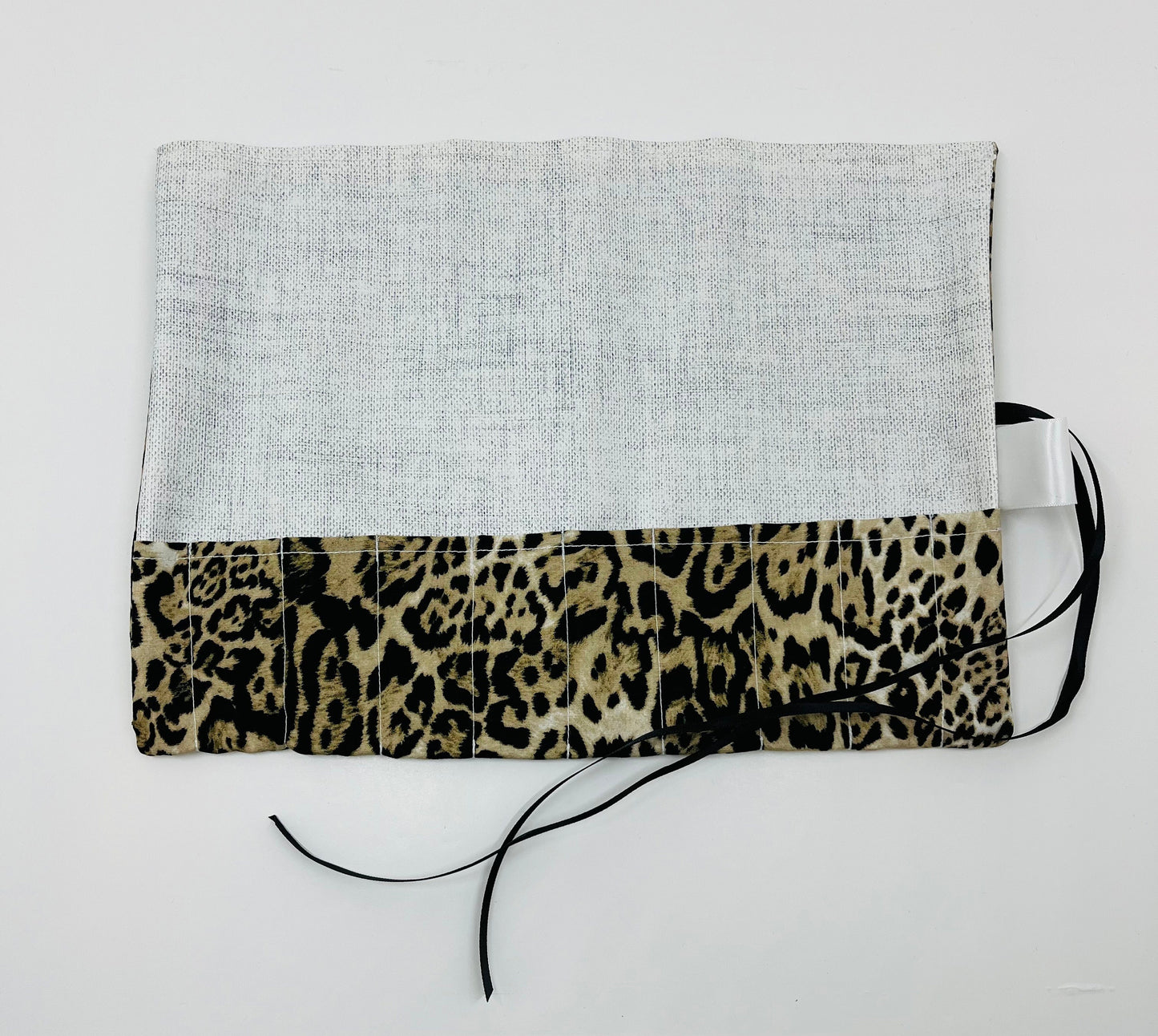 Leopard Print Brush Roll