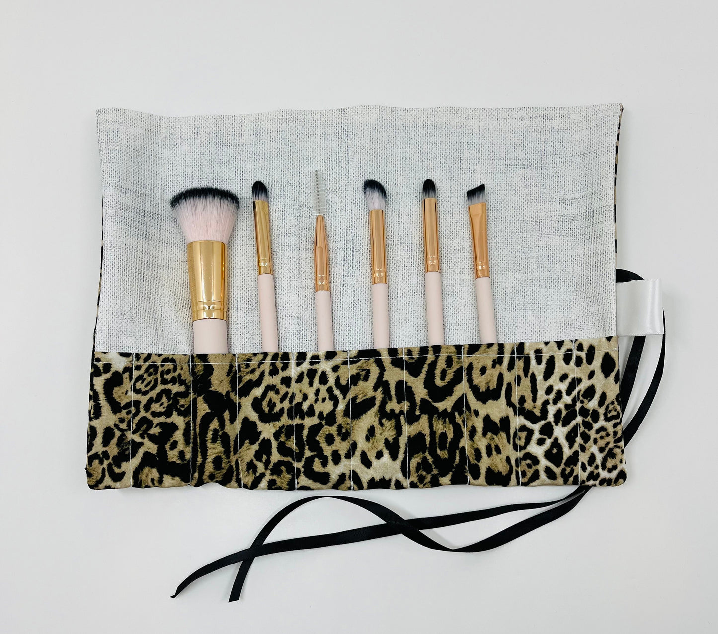 Leopard Print Brush Roll