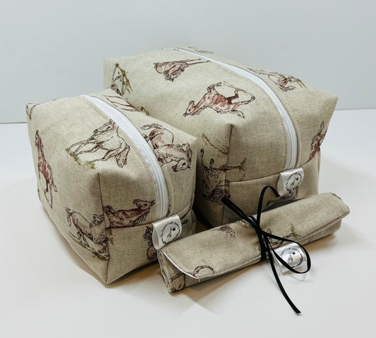 Horse Print Travel Set Bag
