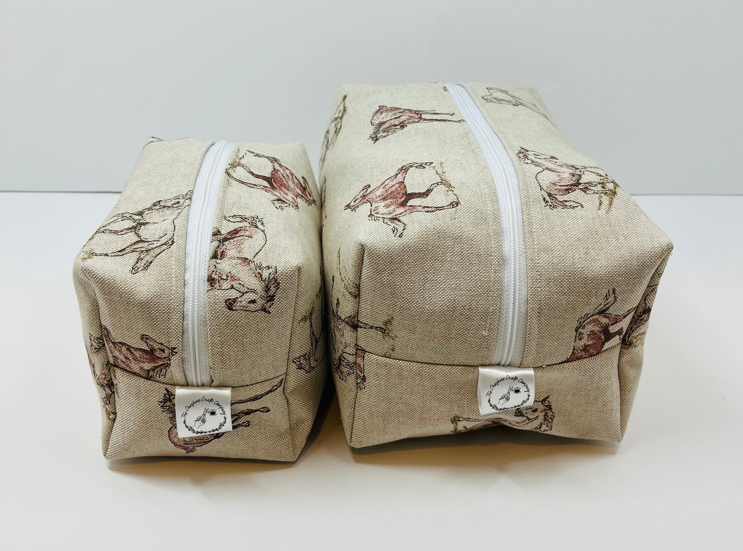 Horse Print Make Up and Wash Bag Set