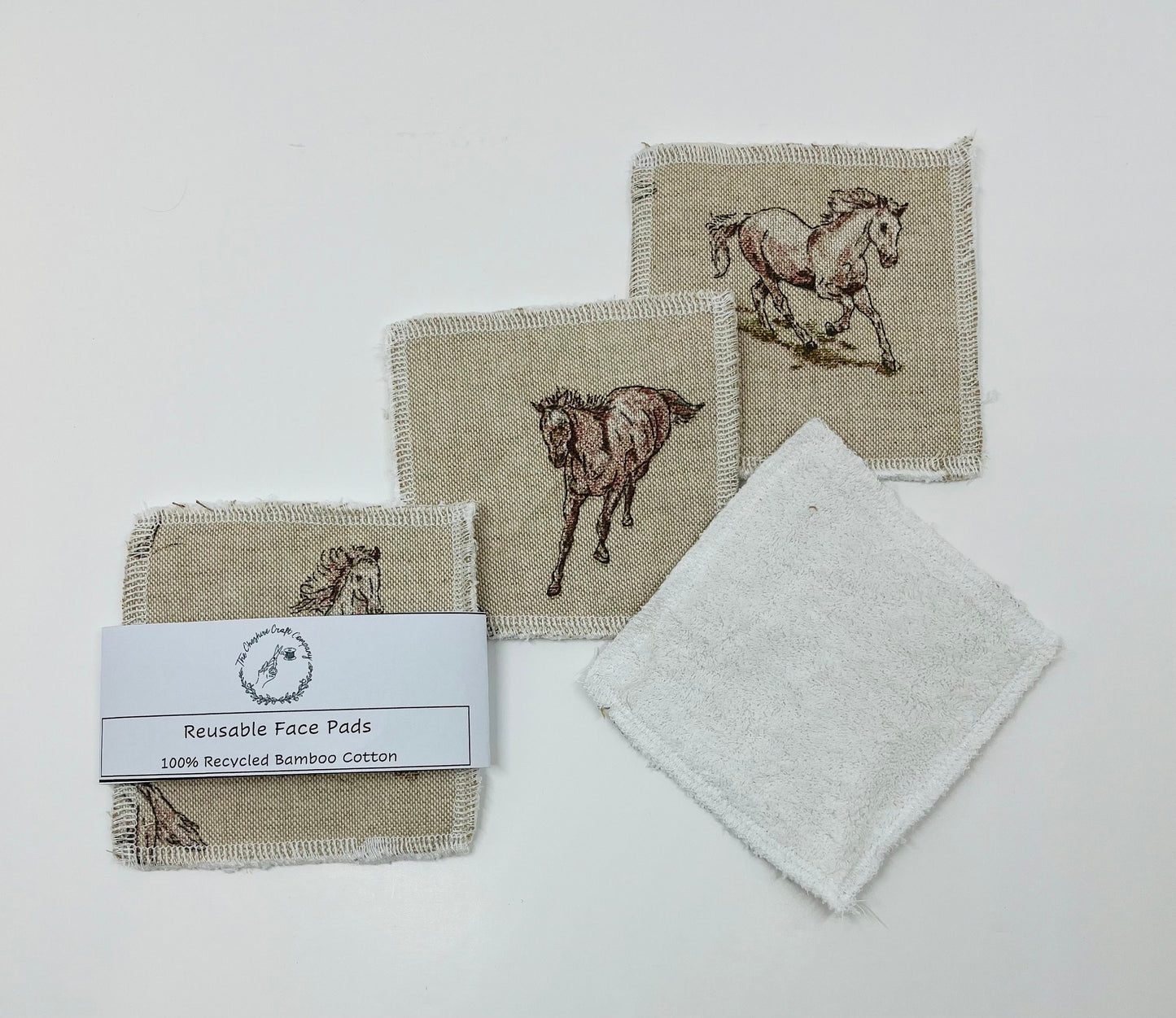 Horse Print Reusable Cotton Pads