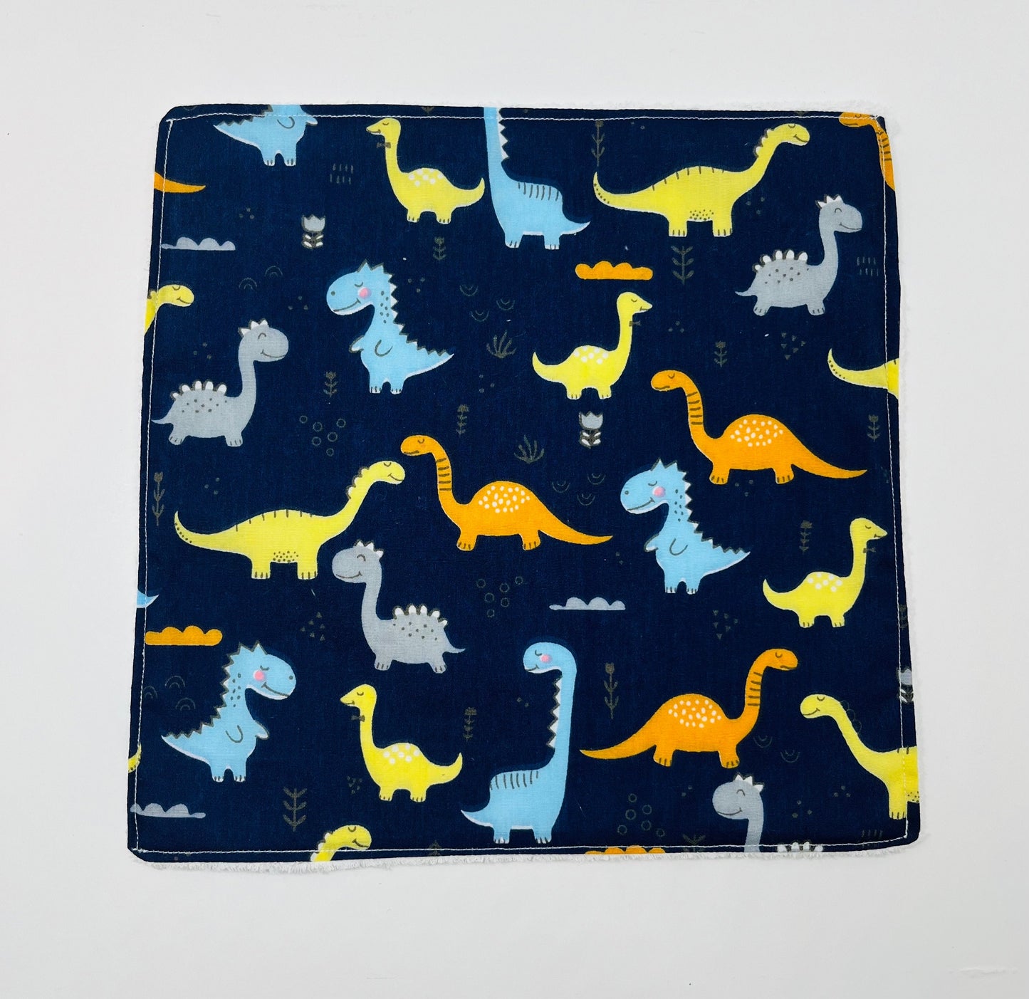 Face cloth Blue Dinosaur