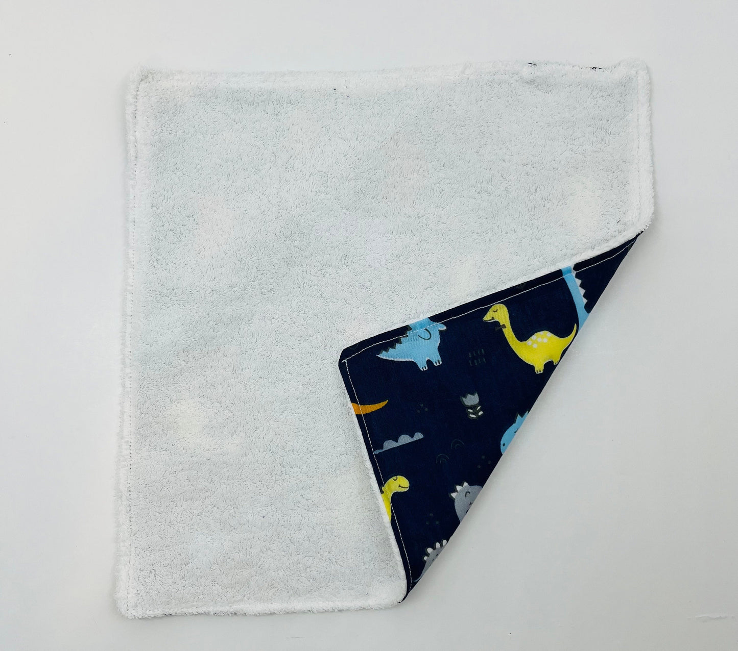 Face cloth Blue Dinosaur