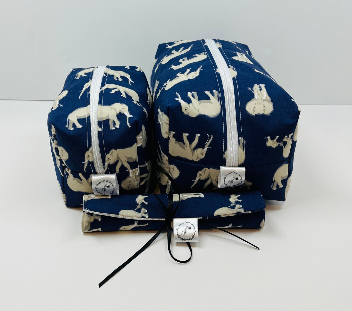 Navy Elephant Travel Set