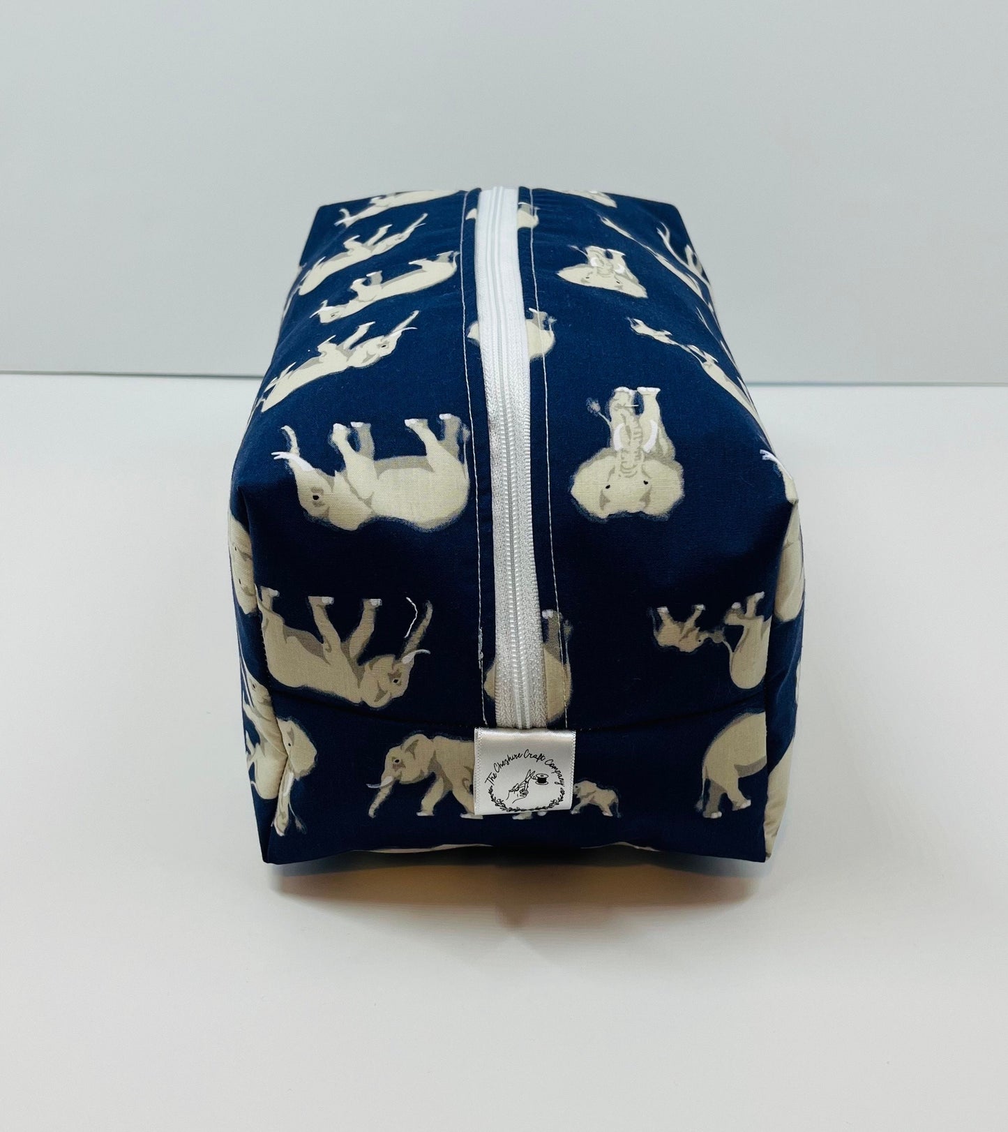 Navy Elephant Wash Bag