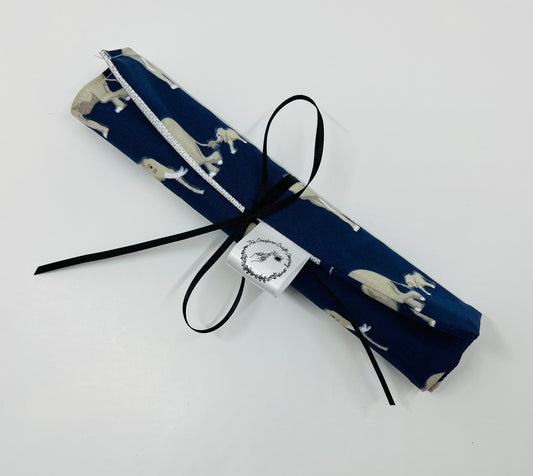 Navy Elephant Brush Roll