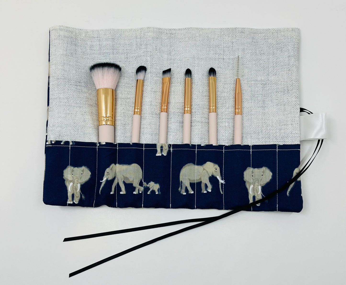 Navy Elephant Brush Roll