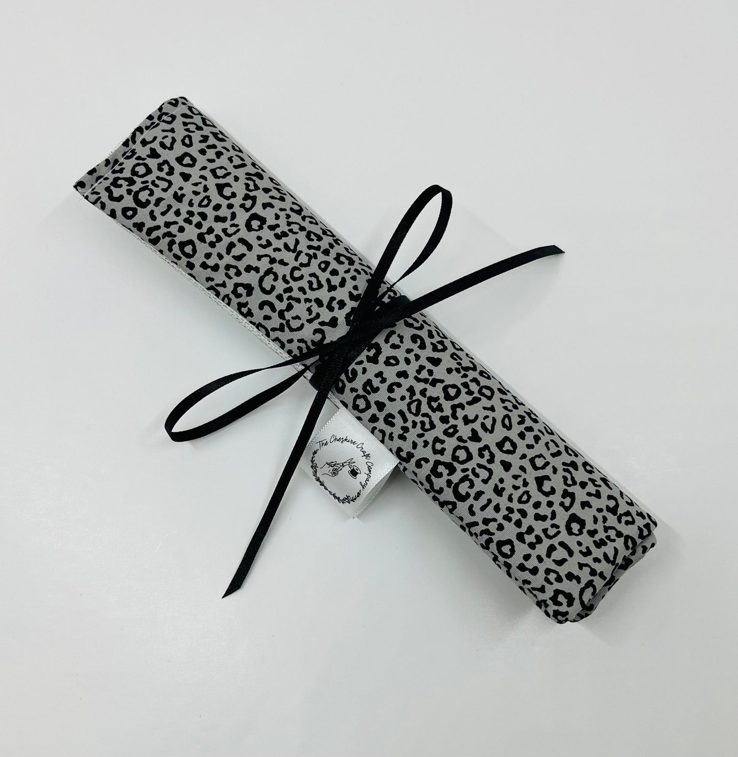 Grey Leopard Print Travel Set