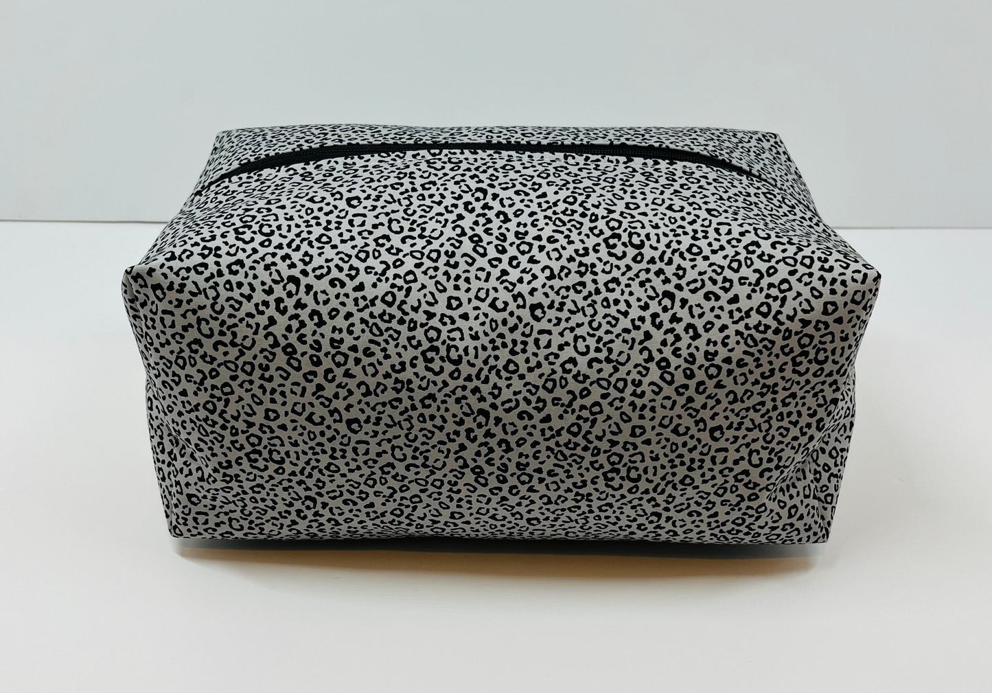 Grey Leopard Print Wash Bag
