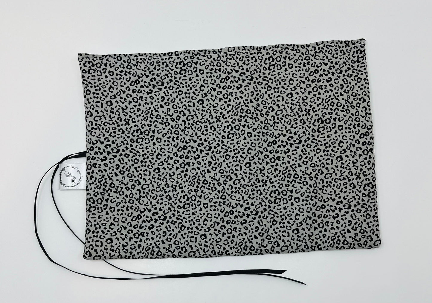 Grey Leopard Print Brush Roll