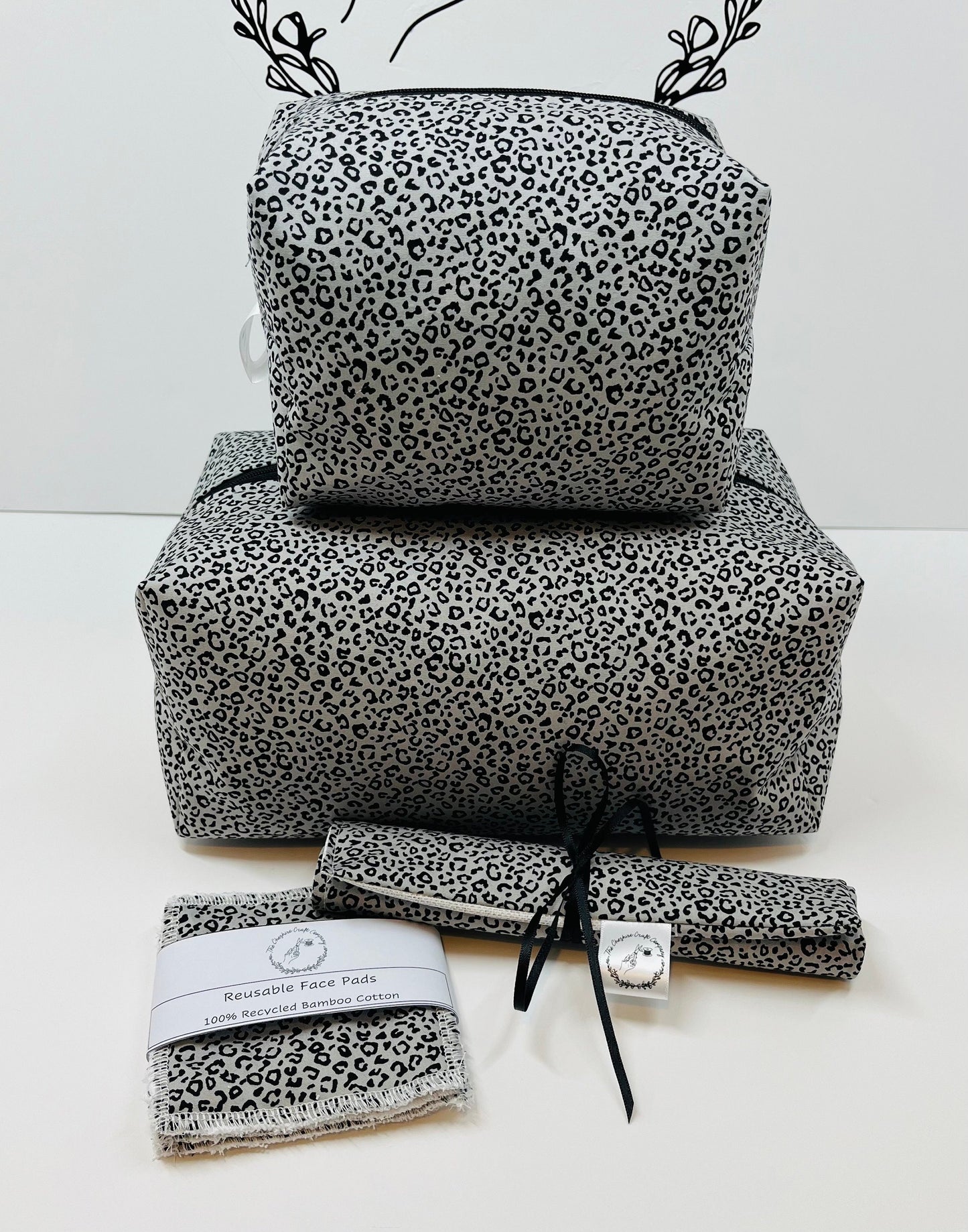 Grey Leopard Print Ultimate Travel Set