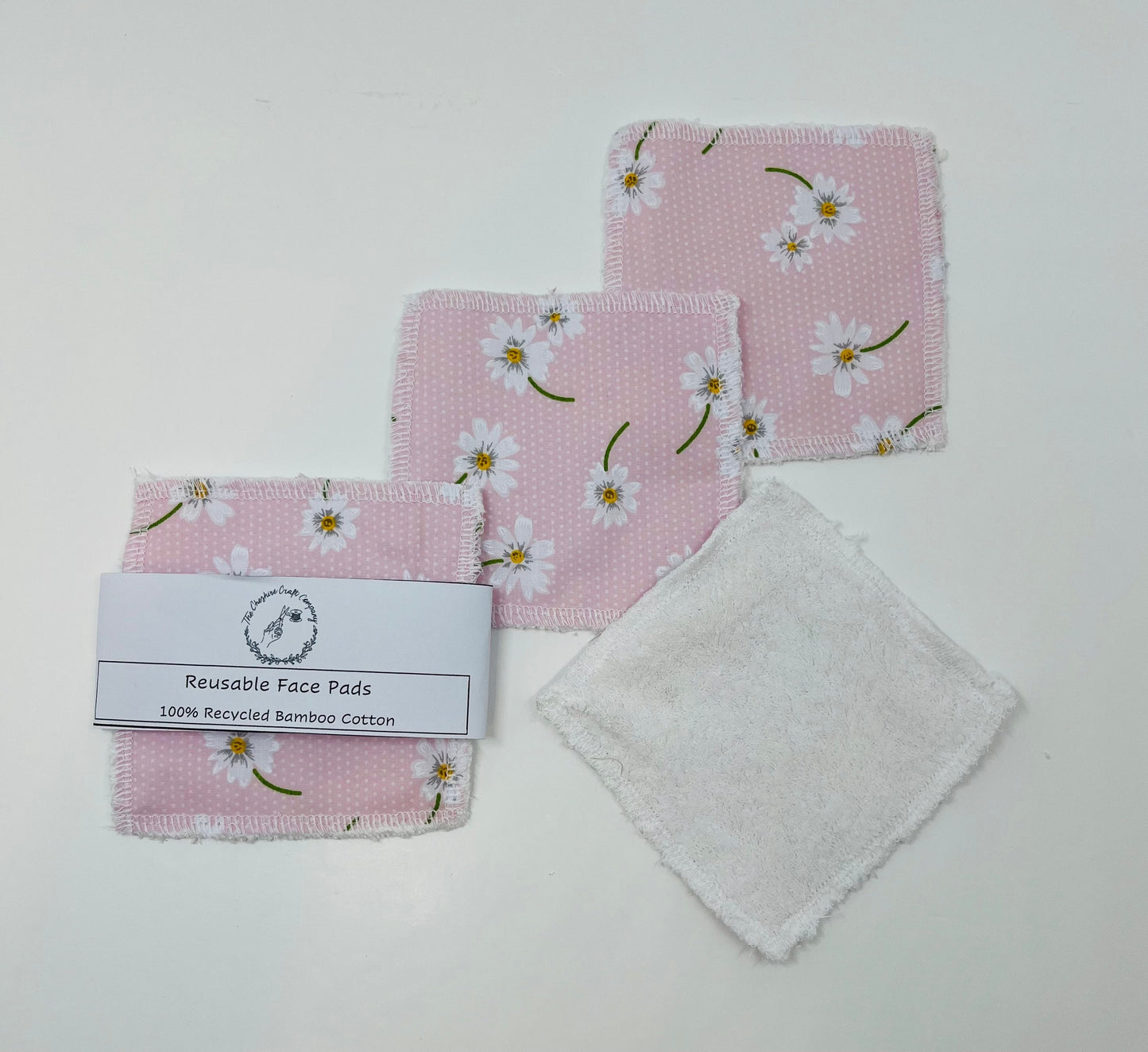 Pink Daisy Print Reusable Cotton Pads