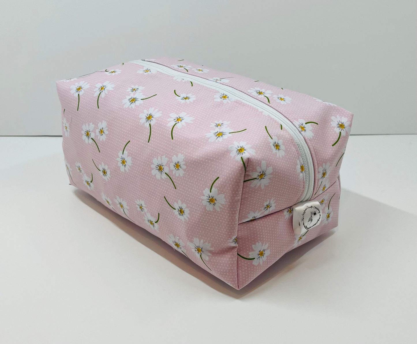 Pink Daisy Print Make Up and Wash Bag Set