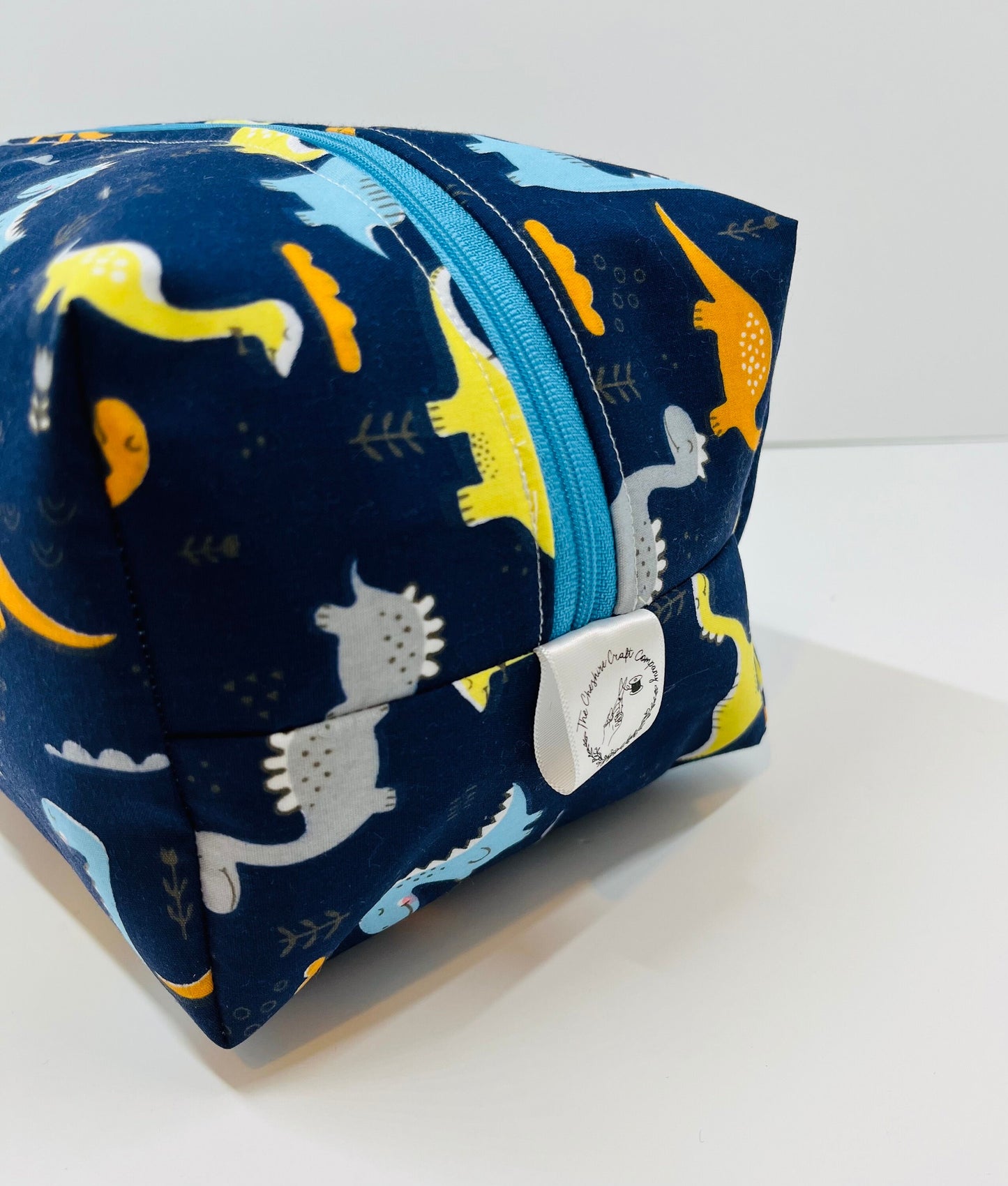 Blue Dinosaur Make Up and Wash Bag Set